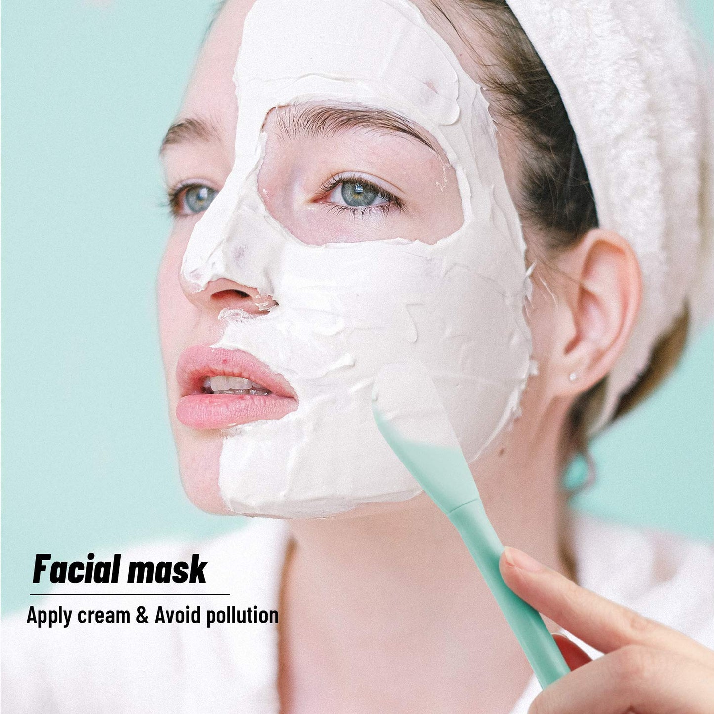 Silicone Facial Cleansing Brush 3 Pack, Beomeen 4 in 1 Handheld Face Scrubber for Deep Gentle Exfoliating, Double-Ended Face Wash Scrub Brush for Face Skincare and Massage (Green)