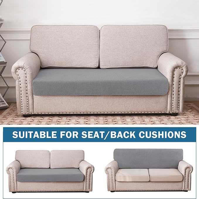 Water Repellent Couch Cushion Cover Loveseat Cover, Stretch Sectional Sofa Seat