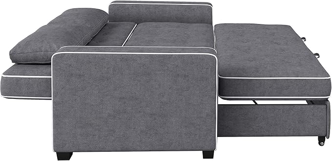 Serta Ainsley 72.6" Convertible Sleeper Sofa, Queen Size, Dreamcoil Comfort