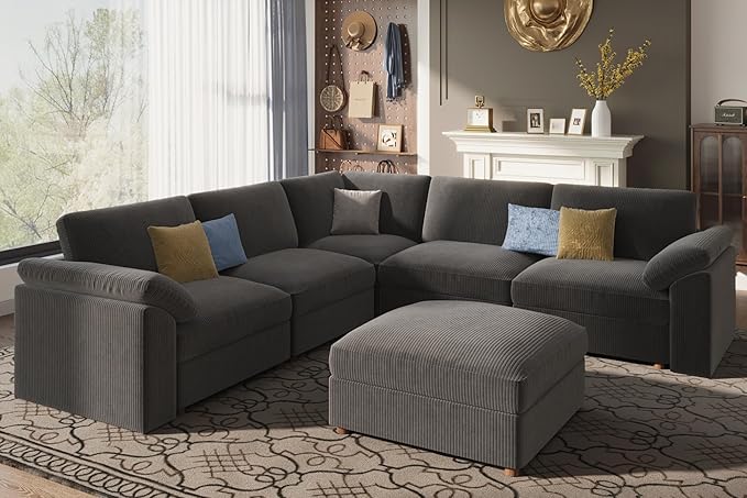 EASE MOOSE Oversized Sectional Modular Sofa, L Shape Sectional Couch