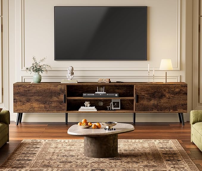 SUPERJARE 70.9 Inch TV Stand for 65, 75 Inch TV, Entertainment Center
