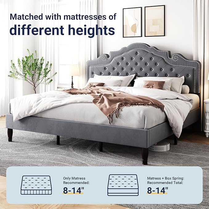 Allewie King Size Bed Frame
