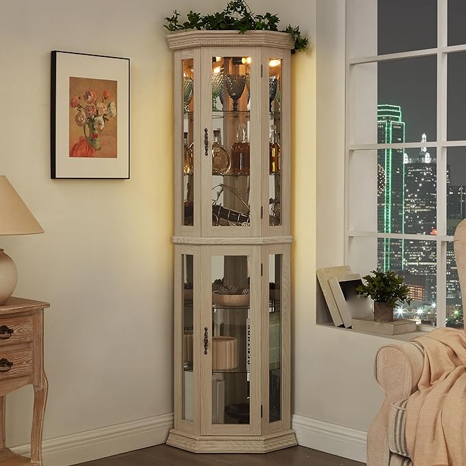 Glass Corner Display Cabinet