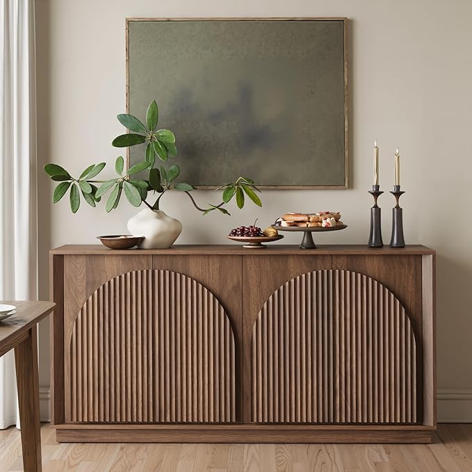 win2win Fluted Sideboard Buffet Cabinet