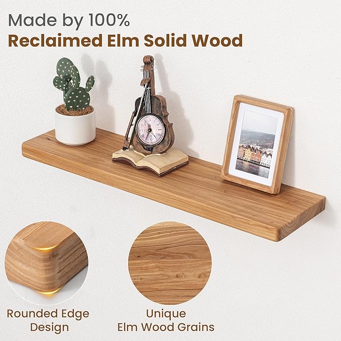 Floating Shelves for Wall, Round Edge Wall Shelves