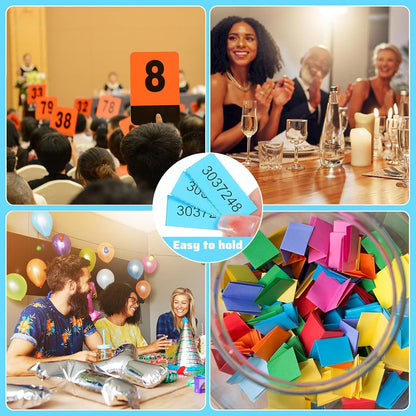 Kosiz 504 Sheets 5 Bid Raffle Ticket with Different Numbers Per Sheet Chinese Auction Tickets for Events Church Basket Auction Silent (Lake Blue)