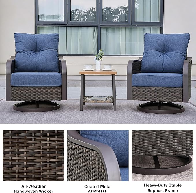 Outdoor Swivel Rocker Chairs, Wicker Swivel Rocking Chairs