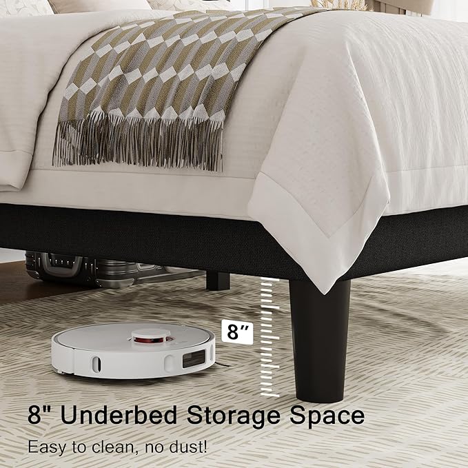 Einhomn Black Queen Size Platform Bed Frame