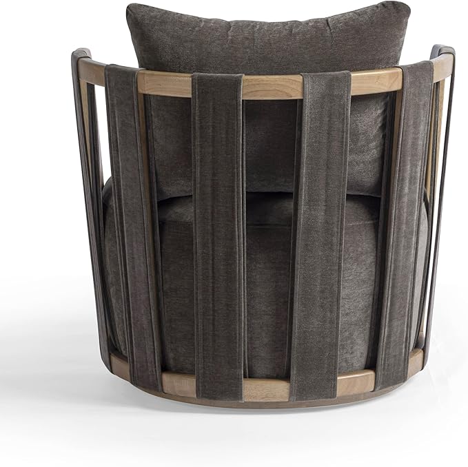 First of a Kind Swivel Chair in Chocolate Brown Plywood