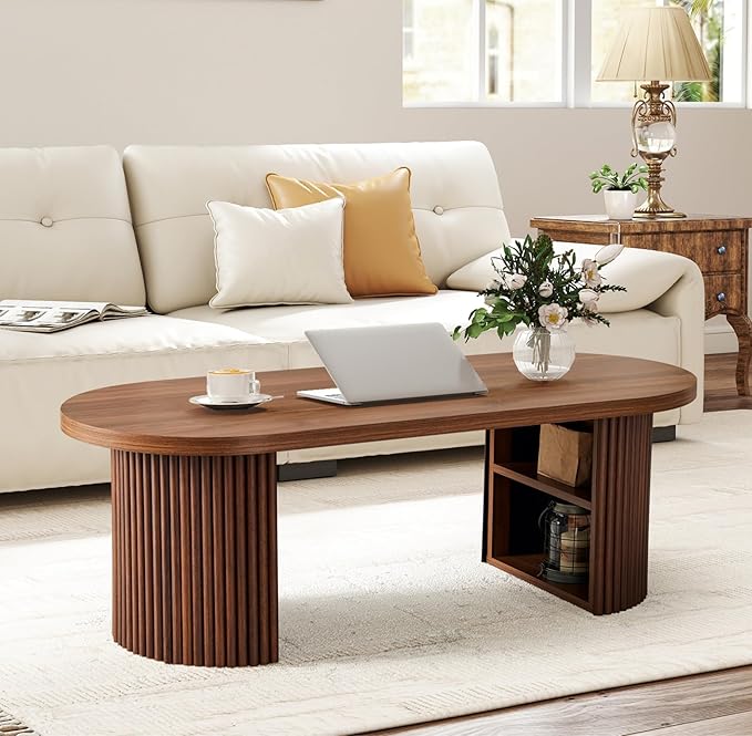 Oval Fluted Coffee Table