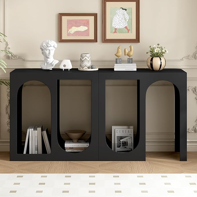 Bookshelf, Modular Storage Shelves Entryway Console Table Organizer