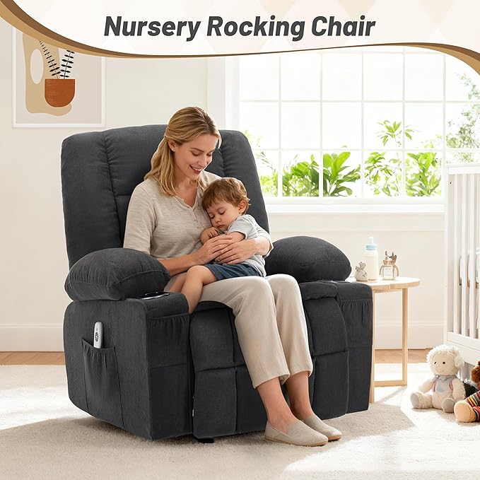 Rocker Recliner Chair with Massage and Heat, Recliner Chair
