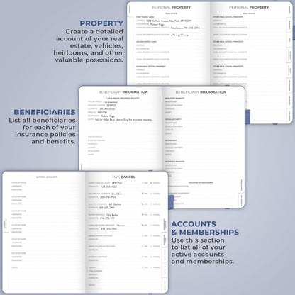 Clever Fox End of Life Planner – Final Arrangements Organizer for Beneficiary, Will Preparation, Last Wishes & Funeral Planning, A5 (Midnight Blue)