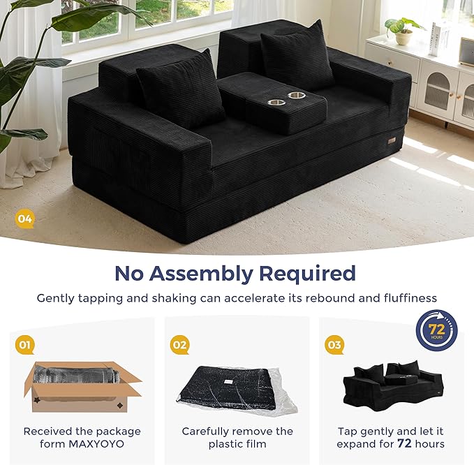 MAXYOYO Convertible Sofa Bed, Folding Sleeper Chair