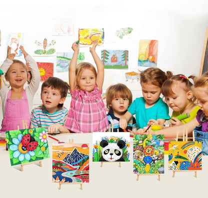 ESRICH 16Pack 11.8" Wood Easels,Tabletop Easel for Painting,Painting Party, Displaying Canvases, Kids Student Table School Desktop, Portable Canvas Photo Picture Sign Holder