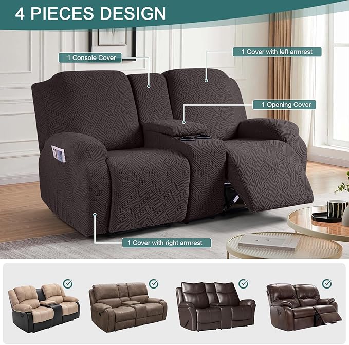 Ruaozz Loveseat Recliner Covers