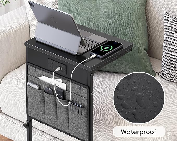 Vagusicc C Shaped End Table