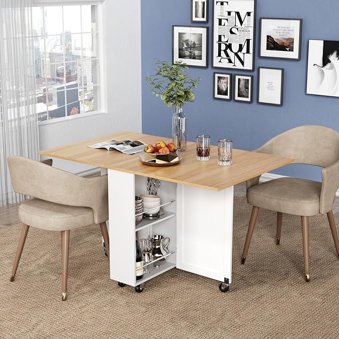 3imothrix Folding Dining Table, Dinner Table