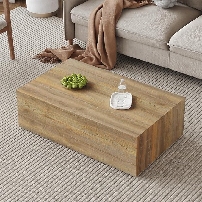 Coffee Table for Living Room Table, Modern Wood Coffee Table, Center Table for