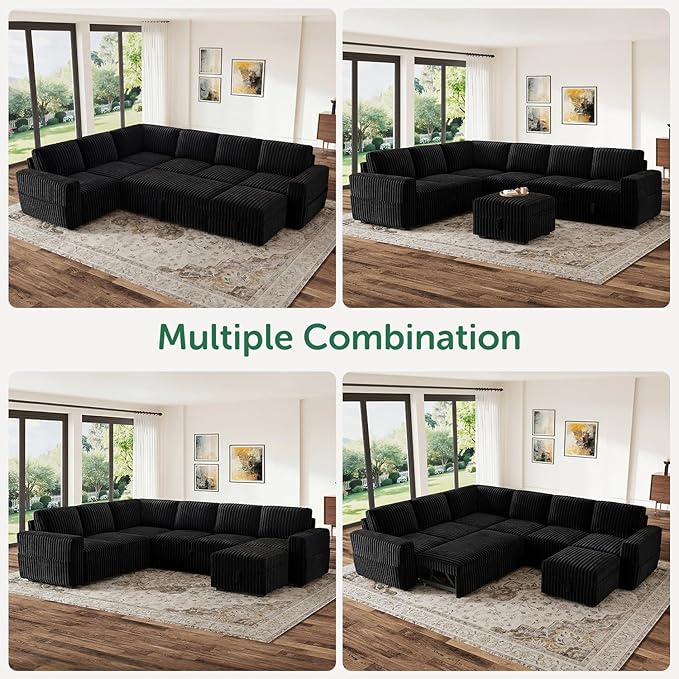HONBAY Modular Sectional Sleeper Sofa