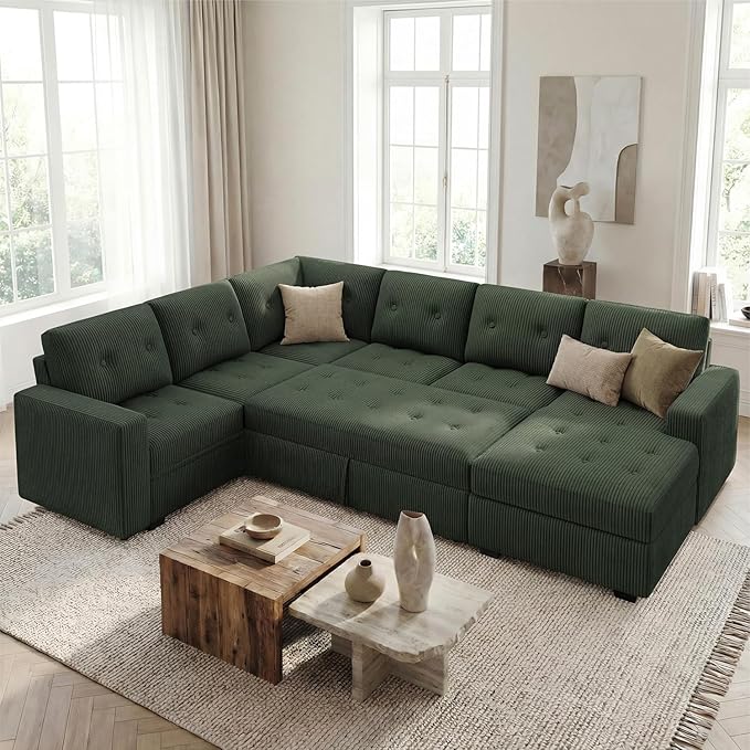 HONBAY Sectional Sleeper Sofa Bed