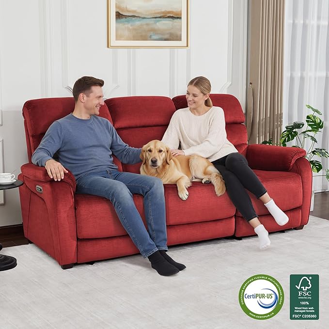 MCombo 87.2'' Wall Hugger Power Recliner Sofa