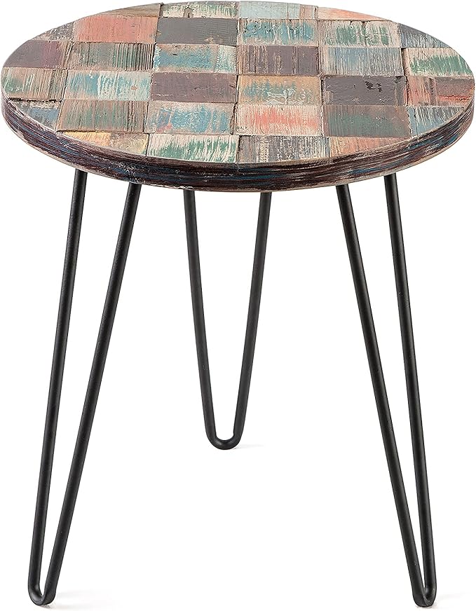 Greenage Reclaimed Wood End Table Bedroom