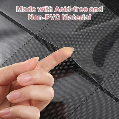 Toploader Binder, Holds 160 Toploaders, 100 Toploaders INCLUDED, 4-Pocket PU Cover Top Loader Binder for 3" x 4" Rigid Toploader, Ringless Double-Sided Toploader Card Binder for TCG, Sport Cards