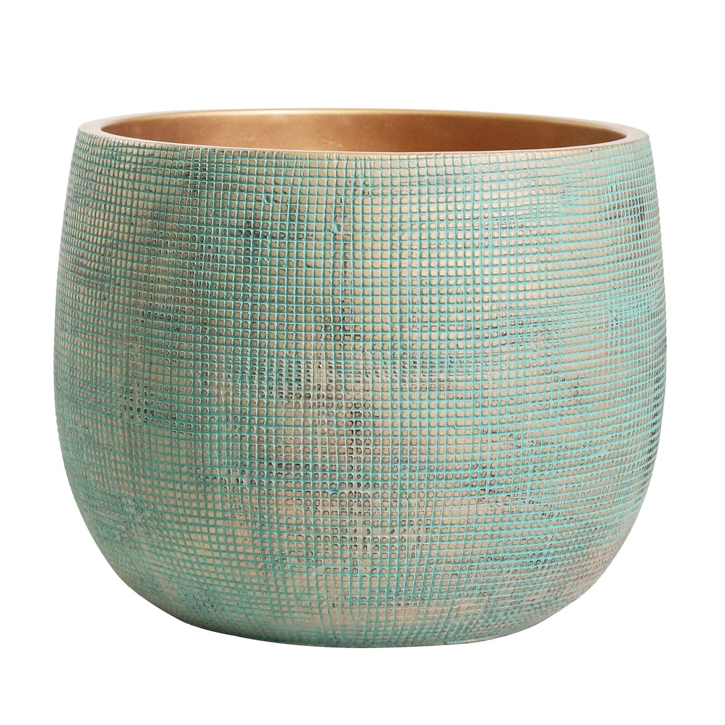 Olly & Rose Bali 10 Inch Ceramic Cement Plant Pot - Indoor & Outdoor Planters - Garden and Flower Pot