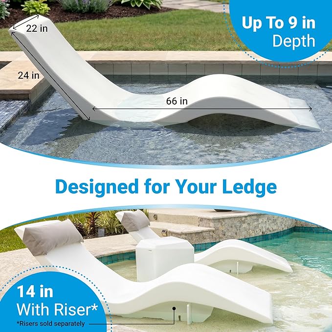 Aqua Outdoors Pool Chaise Lounge Chairs