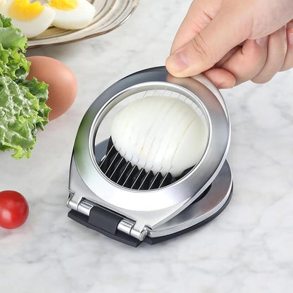 New Star Foodservice Heavy Duty Egg Slicer with 3 Slicing Styles, Chrome Plated (Hand Wash Only)