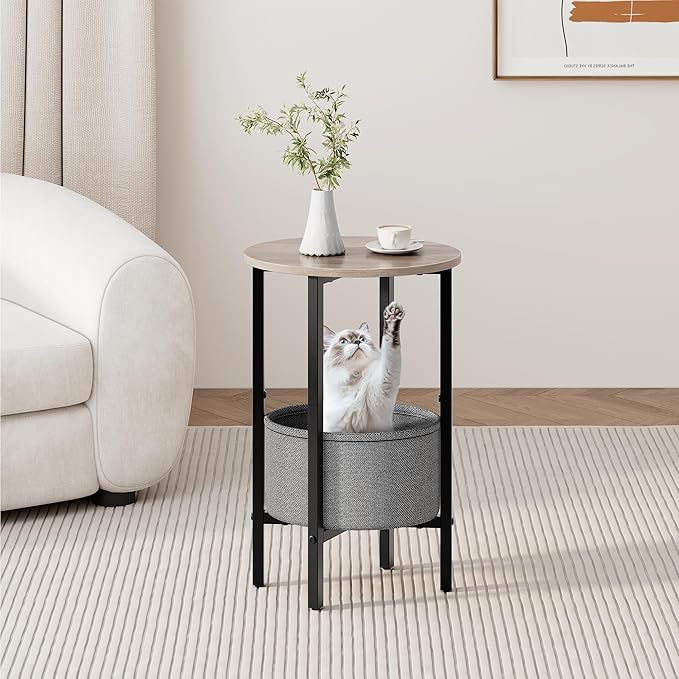 Vagusicc Round Side Table End Table