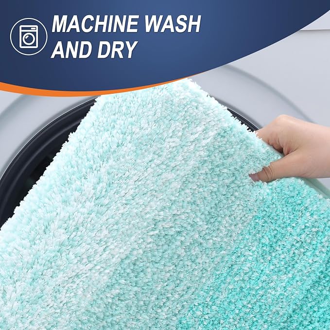 OLANLY Large Bathroom Rugs Mat 40x24, Extra Soft Absorbent Microfiber Bath Rugs, Rubber Backing, Quick Dry, Machine Washable Bath Mats for Bathroom Floor, Tub and Shower, Home Decor Accessories, Teal