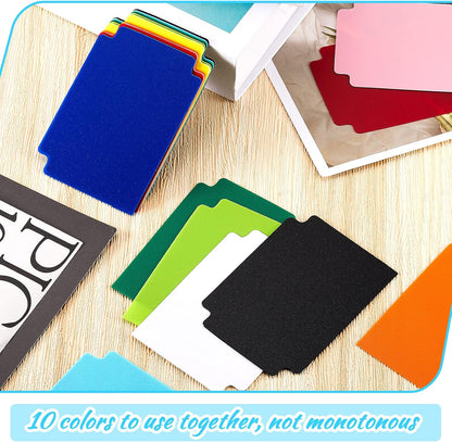 Trading Card Dividers Multicolor Card Page Dividers Frosted Plastic Separator with Tabs for Games Sports, 2.7 x 3.8 Inches(150 Pieces)