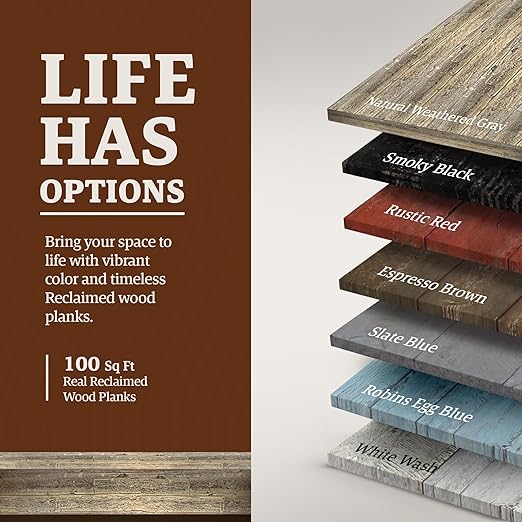 BARNWOODUSA Real Reclaimed Wood Planks