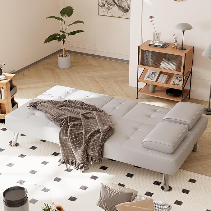 Shahoo Convertible Folding Futon Sofa Bed Sleeper Couch