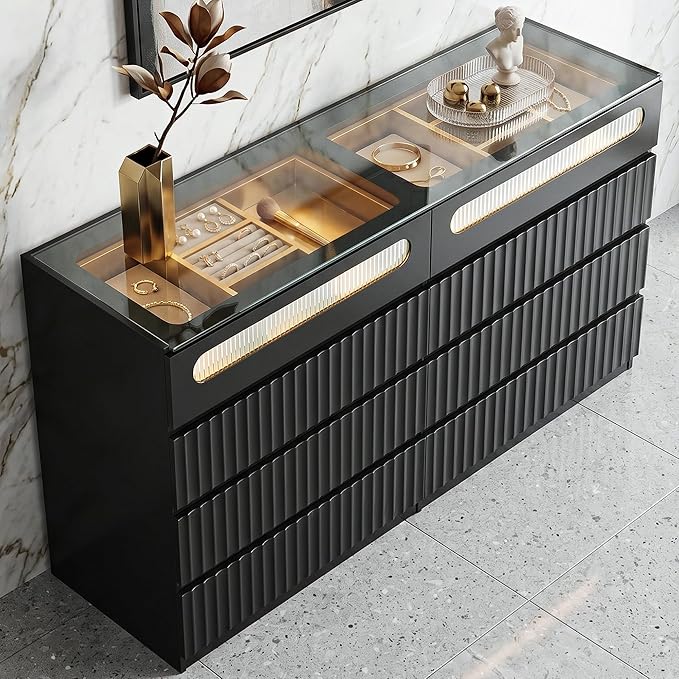 senlin Fluted 8 Drawer Dresser,