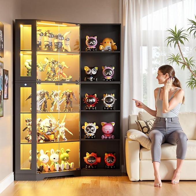PAKASEPT Corner Display Curio Cabinet