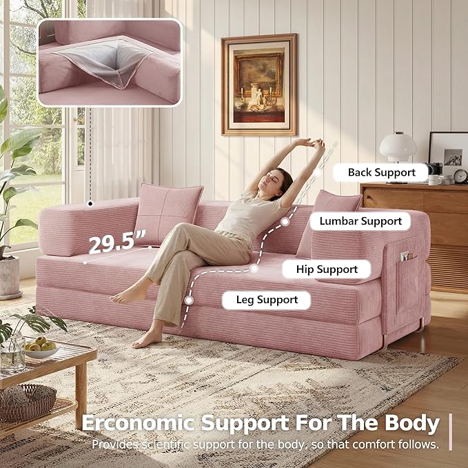 MoonSpeak 78.8''Sleeper Couch Bed