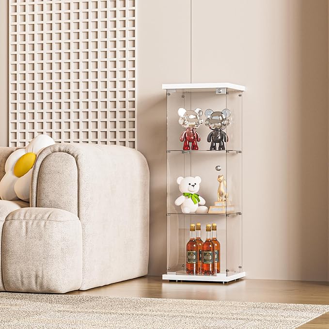 FANYUSHOW 3-Shelf Glass Display Cabinet