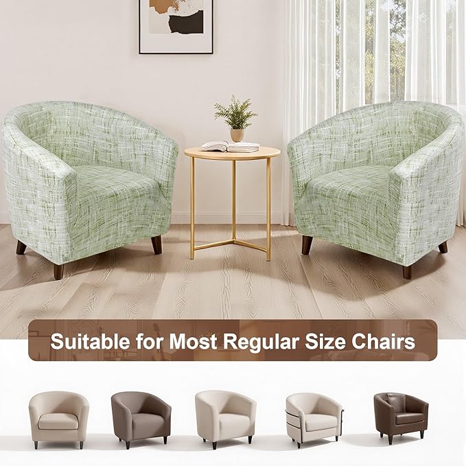 SearchI Club Chair Slipcover Stretch Barrel Chair Covers Printed Tub Chair