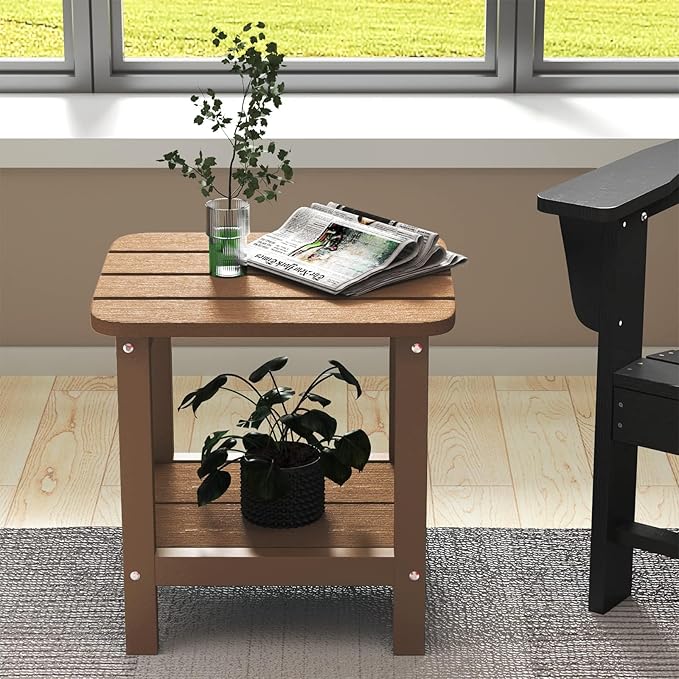 SERWALL Double Adirondack Side Table Rectangular End Table Set of 6