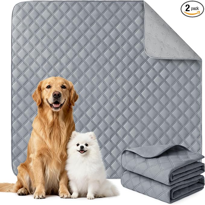 Eterish Reusable Washable Pee Pads for Dogs Extra Large 36'' x 72'' 2 Pack, Absorbent Pet Puppy Dog Training Pads Non-Slip, Waterproof Whelping Potty Pads for Dogs Leak-Proof