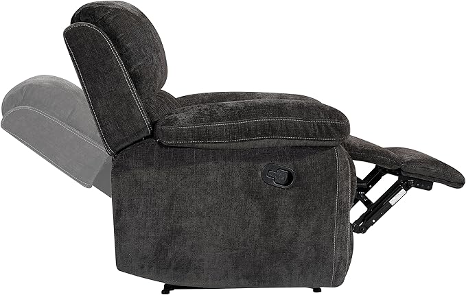 Betsy Furniture Modern Fabric Recliner Sofa Set, Loveseat w/Console, Recliner