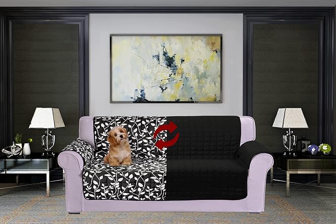 Elegant Comfort Quilted Furniture Protectors Solid and Printed Design