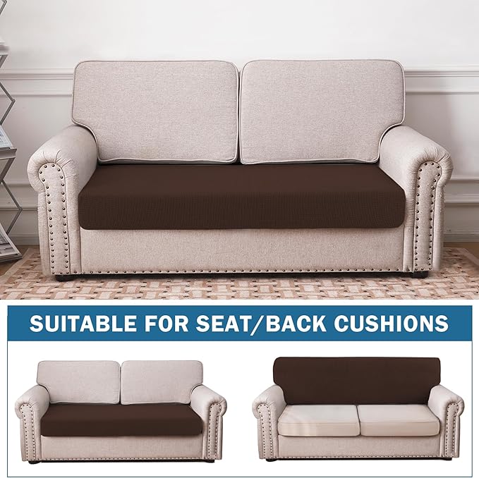 Water Repellent Couch Cushion Cover Loveseat Cover, Stretch Sectional Sofa Seat
