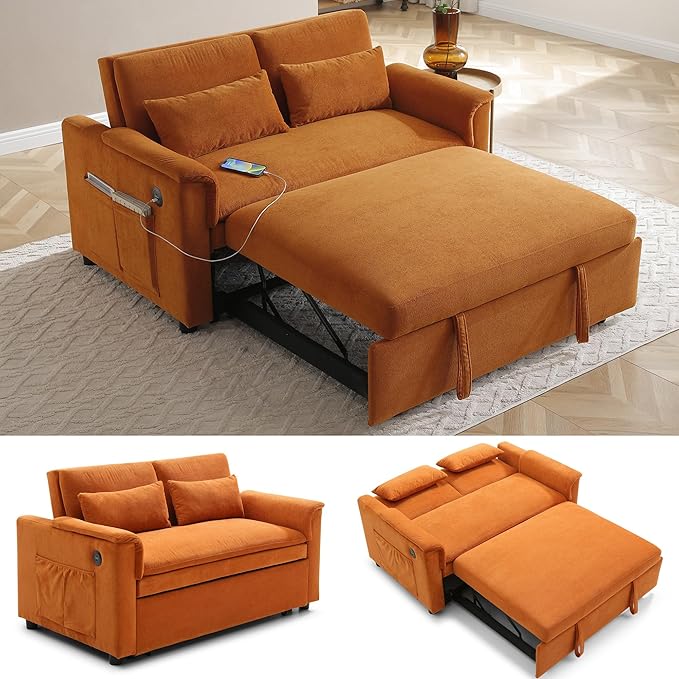 55.5" Small Sleeper Sofa Couch