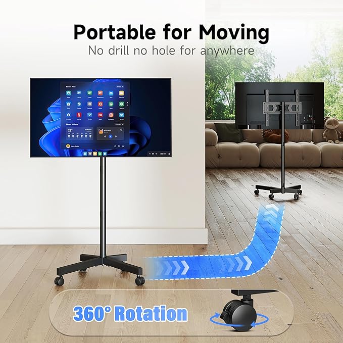 XINLEI Mobile TV Stand on Wheels