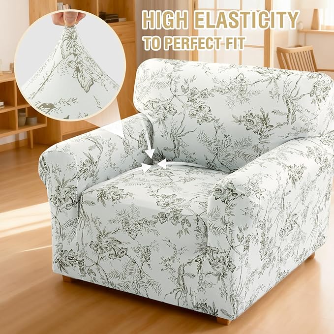 H.VERSAILTEX Printed Chair Slip Cover Floral Pattern Sofa Cover Soft