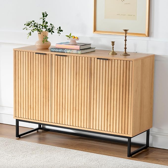 EYYTHUNG Fluted Storage Cabinet